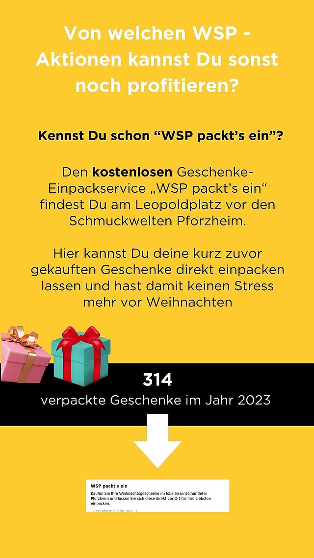 Infofolie "WSP packt's ein" - copyright:Stadt Pforzheim 