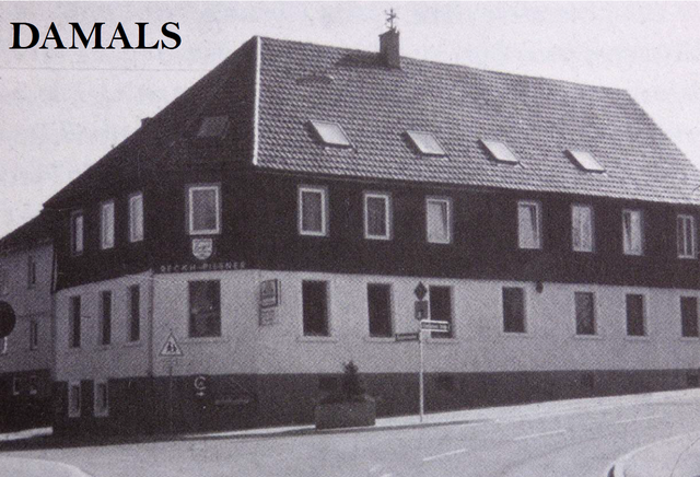 Historische Schwarz-Weiß-Aufnahme: Landgasthof "Engel" in Hohenwart - copyright:privat