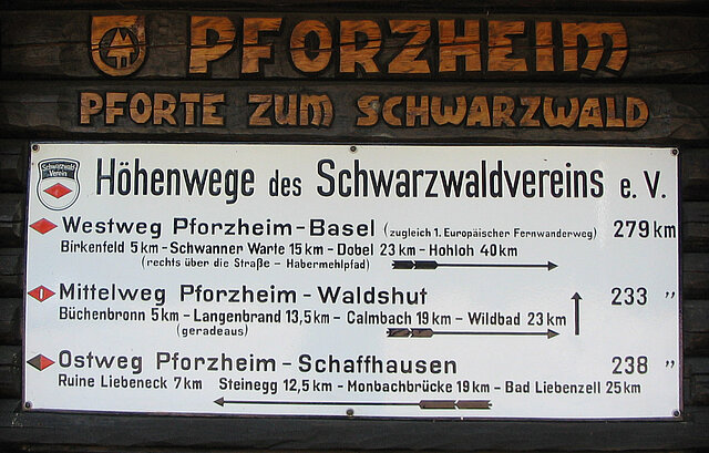 Bild: Schild "Höhenwege" ©Karola Keitel