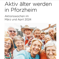 Screenshot der Broschüre: "Aktiv älter werden in Pforzheim 2024"
