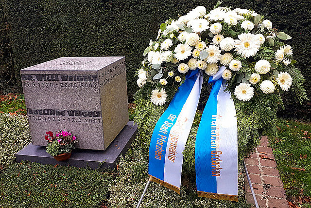 Stille Kranzniederlegung Willi Weigelt