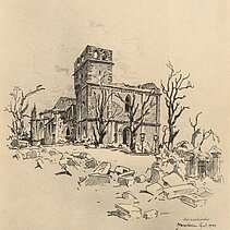 Bildnis der 1945 zerstörten Schlosskirche - Oskar Elsässer - copyright:stp