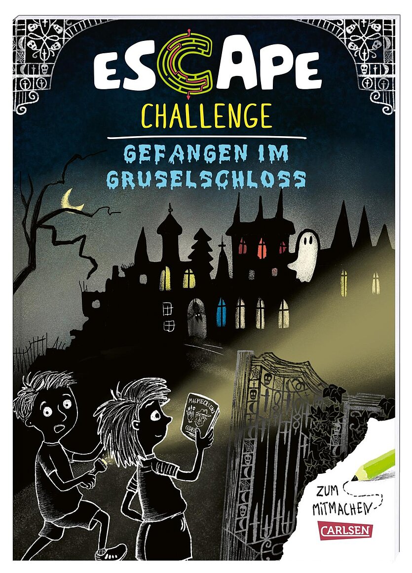 Buchcover von Escape Challenge - Gefangen im Gruselschloss - copyright: Carlsen Verlag - Ersteller: Carlsen Verlag