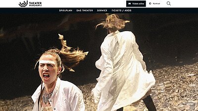 Screenshot: Startseite Theater