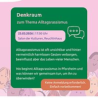 Wochen gegen Rassismus - Denkraum zum Thema Alltagsrassismus