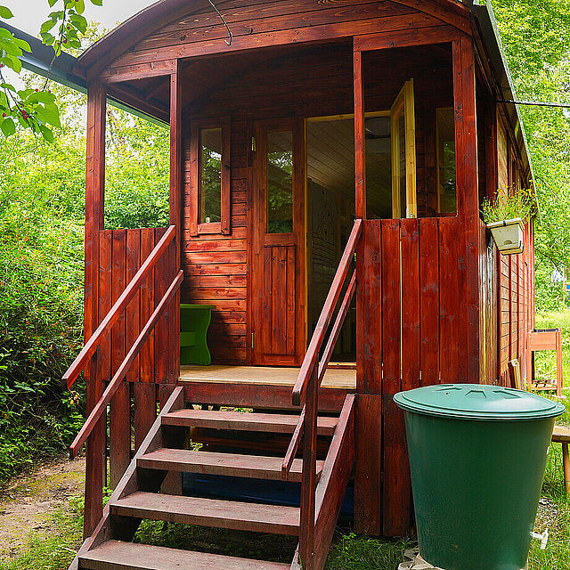 Schlafwagens im Naturkindergarten - copyright:Stadt Pforzheim