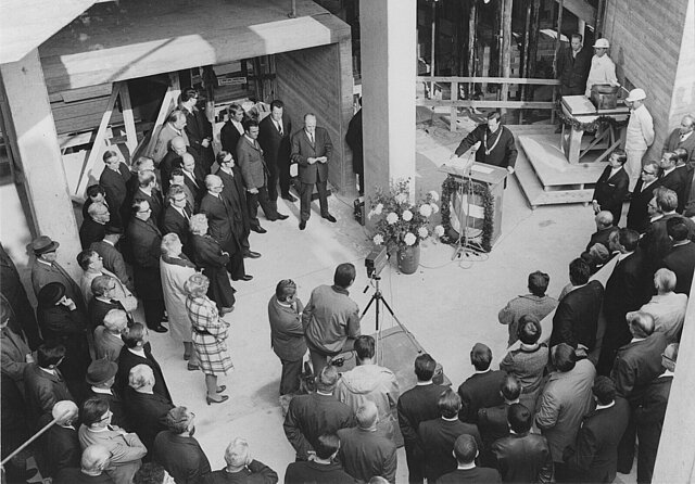 Grundsteinlegung am 18. Oktober 1969 - copyright:Stadtarchiv Pforzheim