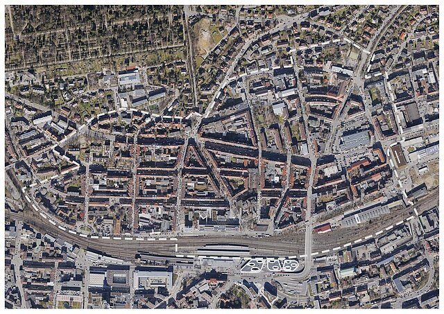 Luftbild Untersuchungsgebiet (Pforzheim Nordstadt)