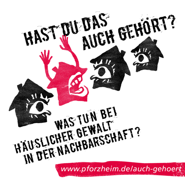 Plakat der Kampagne mit sehenden und sprechenden Häusern