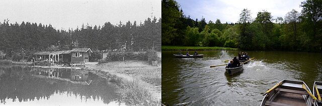 Bild Hermannsee Büchenbronn früher und heute