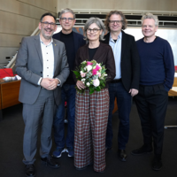 Farbfoto: Begrüßung von Prof. Susanne Burger als neues Mitglied des Gestaltungsbeirats der Stadt Pforzheim.