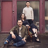 Die Stipendiaten Jacob Marcs, Lotte Schoots und Zhipeng Wang (von links).