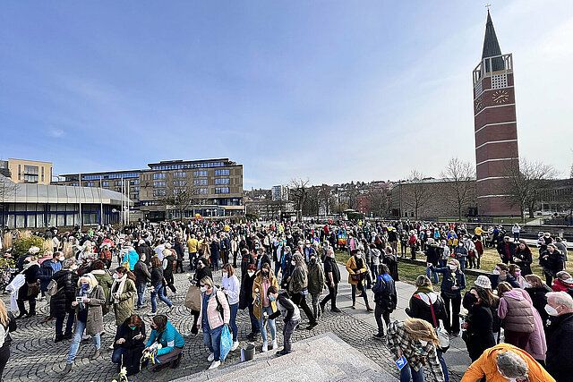 Kundgebung "Pforzheim zeigt Solidarität zur Ukraine"