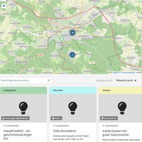 Screenshot: Mitmachplattform Pforzheim - Projekt: Lieblingsorte