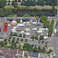 Parksituation am Turnplatz Schrägluftbild