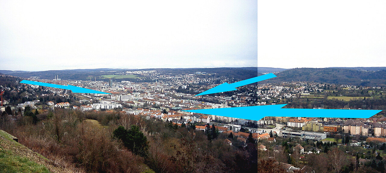 Talwindsystem in Pforzheim Bild: Talwindsystem in Pforzheim