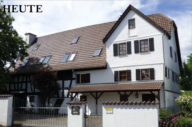 Farbfoto: Quellenweg 6 heute, Außenansicht - copyright:denk mal!-Tour Hohenwart