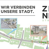 Ausschnitt der Anzeige zur Umgestaltung der Zerrennerstraße in Pforzheim.