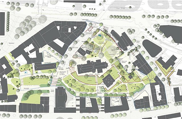 Entwurfsplan für Schlossberg - copyright:AgenceTer | Karlsruhe
