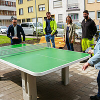 Übergabe Tischtennisplatte