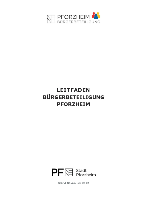 Leitfaden Bürgerbeteiligung: Deckblatt