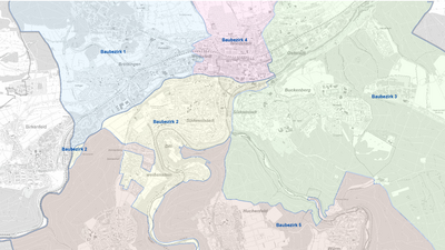 Screenshot: Karte "Baubezirke" aus dem BürgerGIS Pforzheim