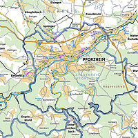 Zu sehen ist eine Karte, die den Flächennutzungsplan Wohnen darstellt