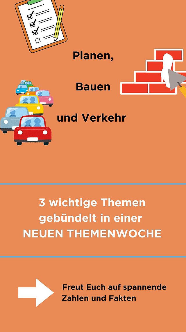 Teaserfolie sechste Themenwoche Planen, Bauen und Verkehr  - copyright:Stadt Pforzheim