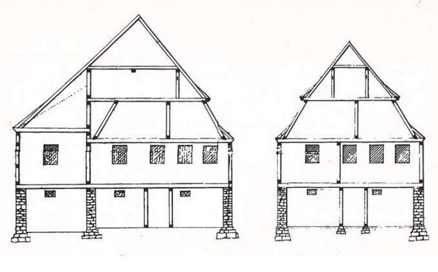 Eine historische Skizze: Grundriss des alten Schulhauses - copyright:Denk mal!-Tour Hohenwart