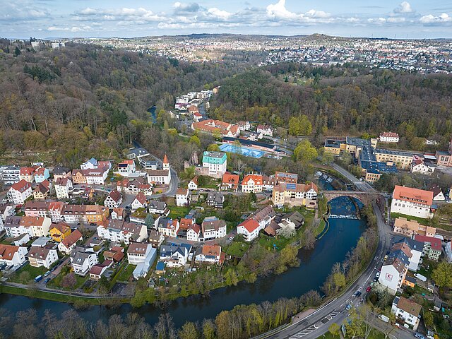 Drohnenaufnahme Dillweißenstein - copyright:Stadt Pforzheim