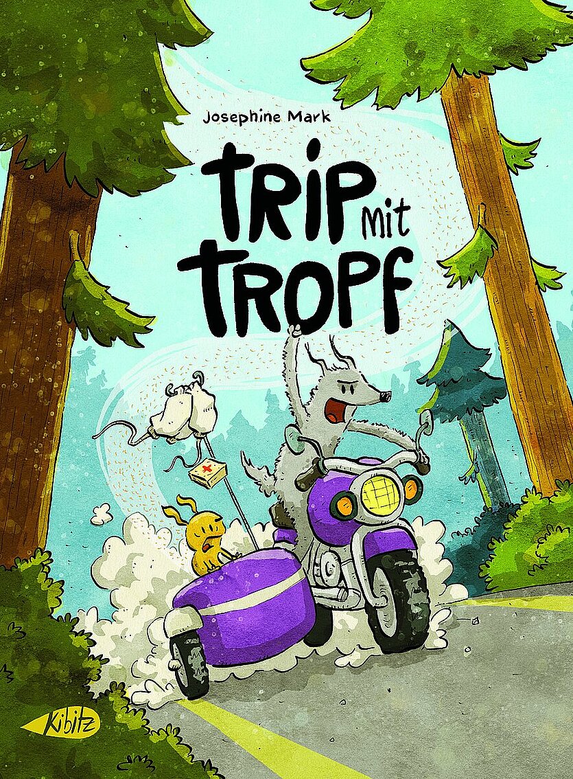 Illustration des Buchcovers "Trip mit Tropf" - copyright: Kibitz Verlag - Ersteller: Kibitz Verlag