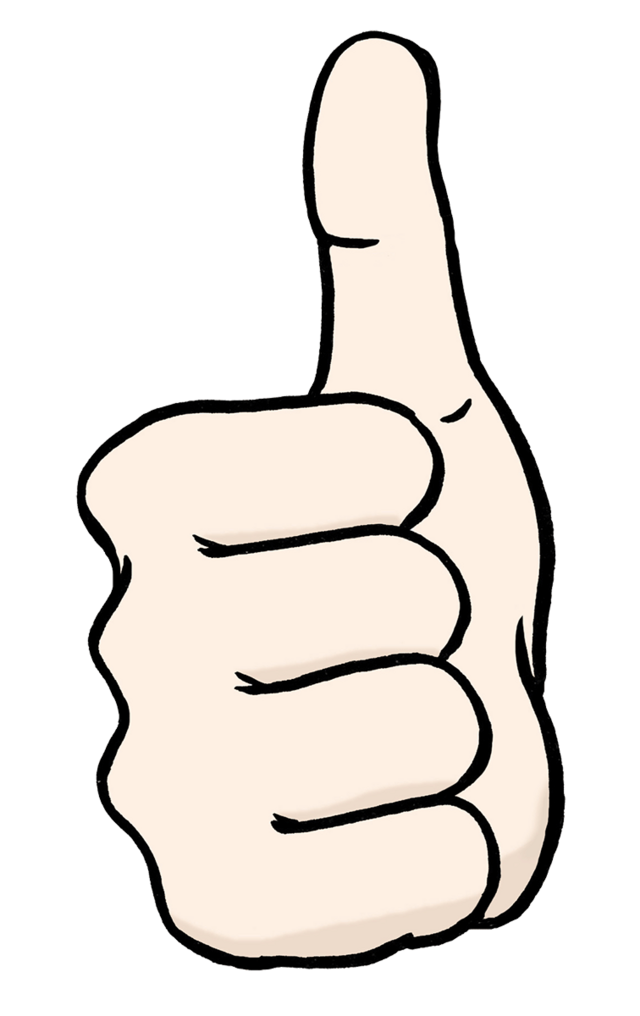 Illustration: Daumen hoch: Gut. - copyright:Lebenshilfe für Menschen mit geistiger Behinderung Bremen e.V.