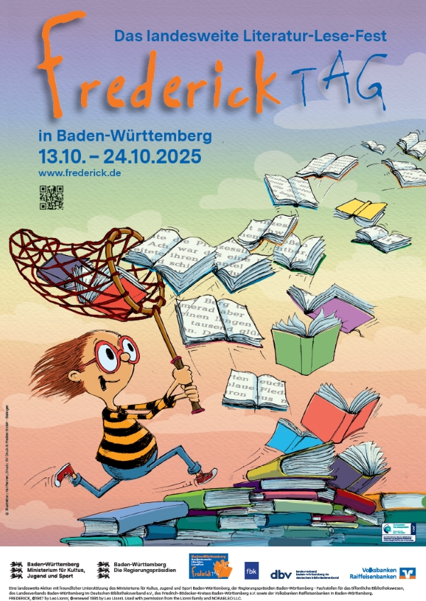 Plakat Frederick-Tag 2025 - copyright: Illustration: Kai Pannen, Druck: SV Druck & Medien GmbH - Balingen - Ersteller: Illustration: Kai Pannen, Druck: SV Druck & Medien GmbH - Balingen