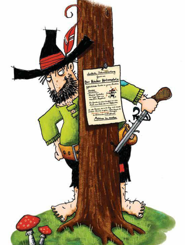 Farbige Illustration: Figur Räuber Hotzenplotz - copyright: Thienemann-Esslinger Verlag GmbH - Ersteller: Thienemann-Esslinger Verlag GmbH