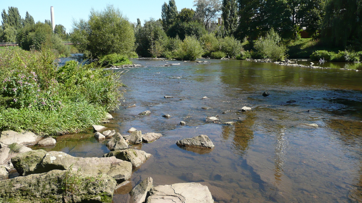 Fluss Enz in Blickrichtung Kanzlersteg - copyright:Stadt Pforzheim